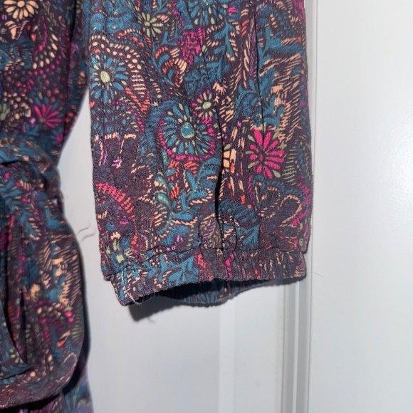 EVEREVE Ember Floral Brushed Cotton Jumpsuit Romper Cropped, Belted M - Picture 7 of 12